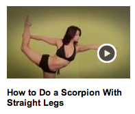How to Do a Scorpion with a Straight Legs with Kiki Flynn Natural Health and Yoga Expert